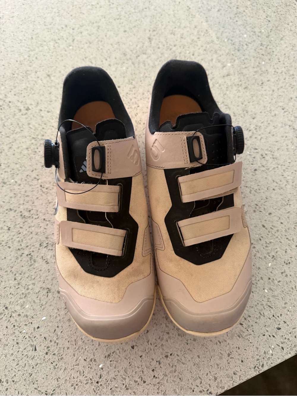 adidas Women Beige Tan Black Cycling Shoes with BOA - Picture 3 of 5